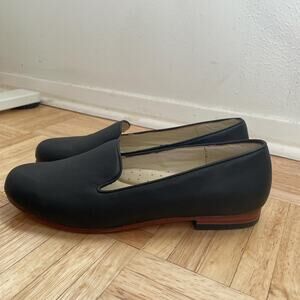 Nisolo Black Smoking Shoe Loafers - Size 8